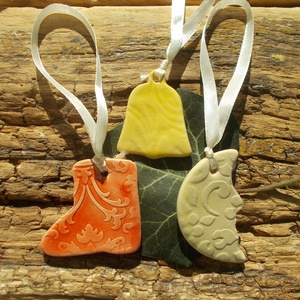 3 db mázas karácsonyfadísz  - Meska.hu