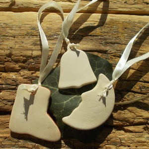 3 db mázas karácsonyfadísz  - karácsony - karácsonyi lakásdekoráció - karácsonyfadíszek - Meska.hu