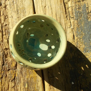 Türkiz színű  mécsestartó - otthon & életmód - gyertya, illat, aroma - mécses és mécsestartó - Meska.hu