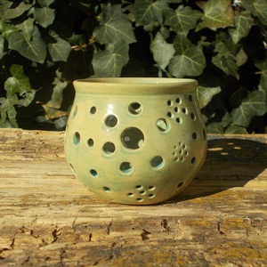 Türkiz színű  mécsestartó - otthon & életmód - gyertya, illat, aroma - mécses és mécsestartó - Meska.hu