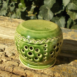 Zöld  színű  mécsestartó - otthon & életmód - gyertya, illat, aroma - mécses és mécsestartó - Meska.hu