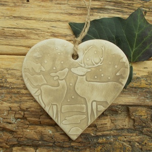 3 db Vintage akasztható dísz.  - karácsony - karácsonyi lakásdekoráció - karácsonyfadíszek - Meska.hu