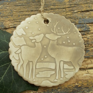 3 db Vintage akasztható dísz.  - karácsony - karácsonyi lakásdekoráció - karácsonyfadíszek - Meska.hu