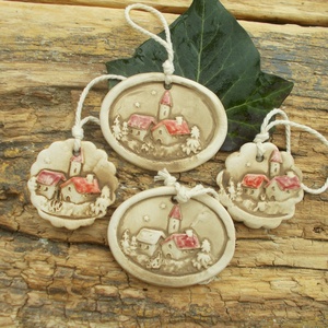 4 db Vintage karácsonyfadísz.  - karácsony - karácsonyi lakásdekoráció - karácsonyfadíszek - Meska.hu