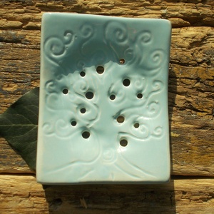 Életfa mintás  szappantartó, Otthon & Életmód, Fürdőszoba, Szappantartó, Kerámia, MESKA