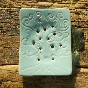 Életfa mintás  szappantartó, Otthon & Életmód, Fürdőszoba, Szappantartó, Kerámia, MESKA