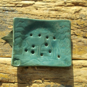 Szappantartó őzekkel, Otthon & Életmód, Fürdőszoba, Szappantartó, Kerámia, MESKA