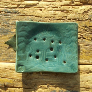 Szappantartó őzekkel - otthon & életmód - fürdőszoba - szappantartó - Meska.hu