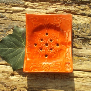 Piros szappantartó, Otthon & Életmód, Fürdőszoba, Szappantartó, Kerámia, MESKA