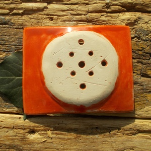 Piros szappantartó - otthon & életmód - fürdőszoba - szappantartó - Meska.hu