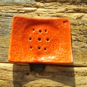 Piros szappantartó, Otthon & Életmód, Fürdőszoba, Szappantartó, Kerámia, MESKA