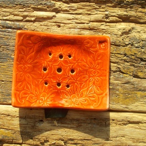 Piros szappantartó - otthon & életmód - fürdőszoba - szappantartó - Meska.hu