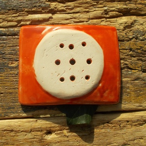 Piros szappantartó - otthon & életmód - fürdőszoba - szappantartó - Meska.hu