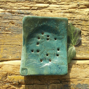 Szappantartó őzikével - otthon & életmód - fürdőszoba - szappantartó - Meska.hu