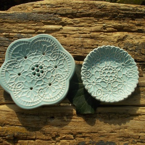 Tenxérnyi szappantartó szappantartó  + gyűrűtartó, Otthon & Életmód, Fürdőszoba, Szappantartó, Kerámia, MESKA