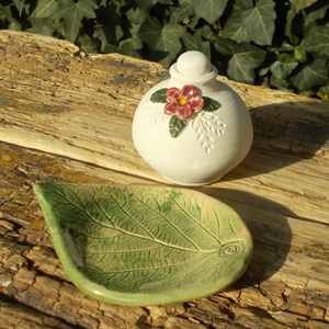 Virágos párologtató szett. - otthon & életmód - gyertya, illat, aroma - párologtató - Meska.hu