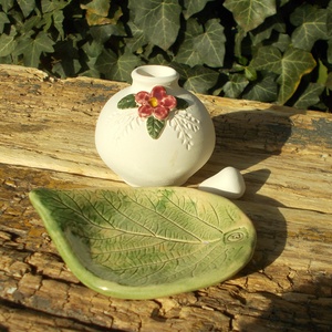 Virágos párologtató szett. - otthon & életmód - gyertya, illat, aroma - párologtató - Meska.hu