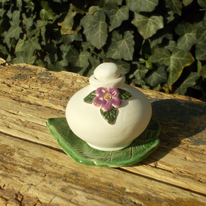 Virágos párologtató szett., Otthon & Életmód, Gyertya, illat, aroma, Párologtató, Kerámia, MESKA