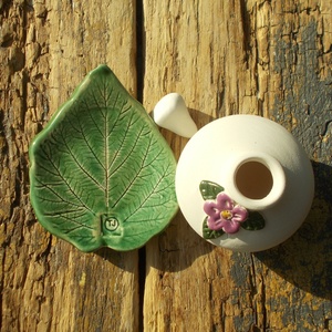 Virágos párologtató szett. - otthon & életmód - gyertya, illat, aroma - párologtató - Meska.hu