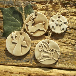 4 db Vintage karácsonyfadísz.  - karácsony - karácsonyi lakásdekoráció - karácsonyfadíszek - Meska.hu