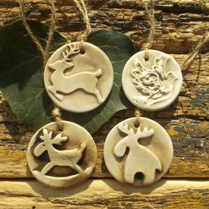 4 db Vintage karácsonyfadísz.  - karácsony - karácsonyi lakásdekoráció - karácsonyfadíszek - Meska.hu