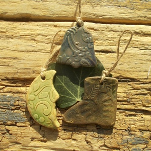 3 db mázas karácsonyfadísz  - Meska.hu