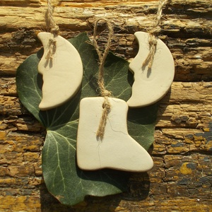 3 db mázas karácsonyfadísz  - karácsony - karácsonyi lakásdekoráció - karácsonyfadíszek - Meska.hu