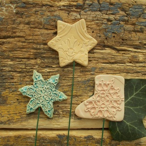 Tűzhetö díszek, Karácsony, Karácsonyi lakásdekoráció, Karácsonyfadíszek, Kerámia, MESKA