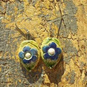 Virág fülbevaló - ékszer - fülbevaló - lógó fülbevaló - Meska.hu