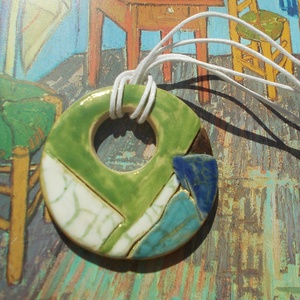 Színes nyaklánc - ékszer - nyaklánc - medálos nyaklánc - Meska.hu