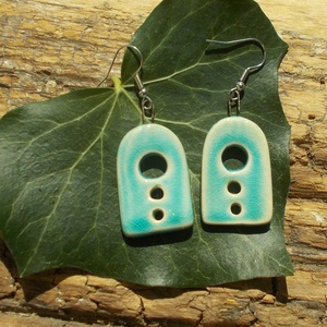 Antikolt türkizfülbevaló - ékszer - fülbevaló - lógó fülbevaló - Meska.hu