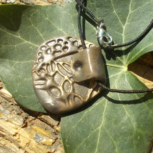 Barna nyaklánc - ékszer - nyaklánc - medálos nyaklánc - Meska.hu