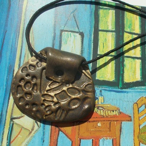 Barna nyaklánc - ékszer - nyaklánc - medálos nyaklánc - Meska.hu