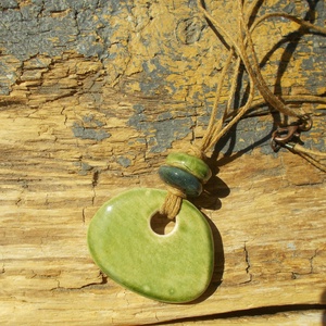 Zöld nyaklánc - ékszer - nyaklánc - medálos nyaklánc - Meska.hu