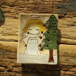 Angyalkás  szappantartó - otthon & életmód - fürdőszoba - szappantartó - Meska.hu