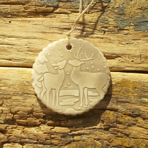 3 db Vintage akasztható dísz.  - karácsony - karácsonyi lakásdekoráció - karácsonyfadíszek - Meska.hu