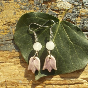 Tulipános fülbevaló - ékszer - fülbevaló - lógó fülbevaló - Meska.hu