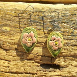 Virág fülbevaló - ékszer - fülbevaló - lógó fülbevaló - Meska.hu