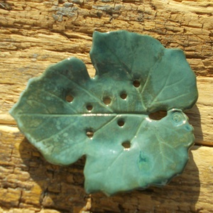 Szappantartó levél mintával., Otthon & Életmód, Fürdőszoba, Szappantartó, Kerámia, MESKA