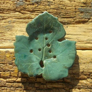 Szappantartó levél mintával. - otthon & életmód - fürdőszoba - szappantartó - Meska.hu