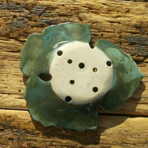 Szappantartó levél mintával. - otthon & életmód - fürdőszoba - szappantartó - Meska.hu