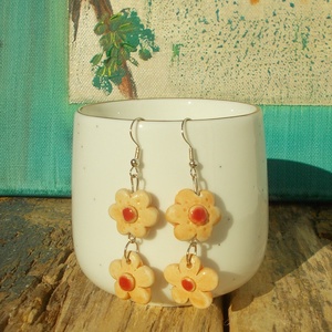 Virágos fülbevaló - Meska.hu