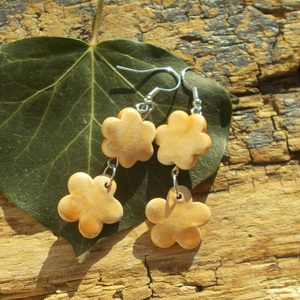 Virágos fülbevaló - ékszer - fülbevaló - lógó fülbevaló - Meska.hu