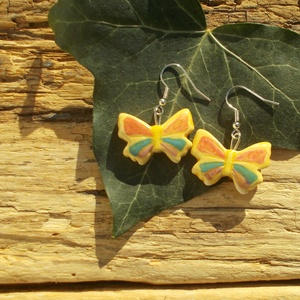 Pillangós fülbevaló - ékszer - fülbevaló - lógó fülbevaló - Meska.hu