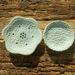 Tenxérnyi  szappantartó  + gyűrűtartó, Otthon & Életmód, Fürdőszoba, Szappantartó, Kerámia, MESKA