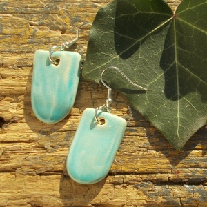 Antikolt türkiz fülbevaló - ékszer - fülbevaló - lógó fülbevaló - Meska.hu