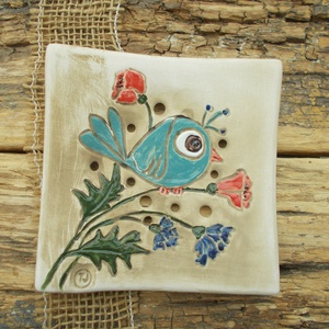 A Kék madár, Otthon & Életmód, Fürdőszoba, Szappantartó, Kerámia, MESKA