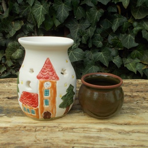 Párologtató templommal - otthon & életmód - gyertya, illat, aroma - mécses és mécsestartó - Meska.hu