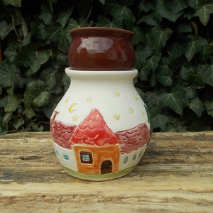 Párologtató apró házakkal - Meska.hu