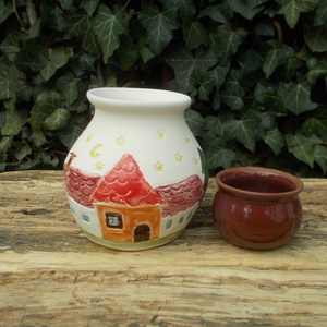 Párologtató apró házakkal - otthon & életmód - gyertya, illat, aroma - mécses és mécsestartó - Meska.hu